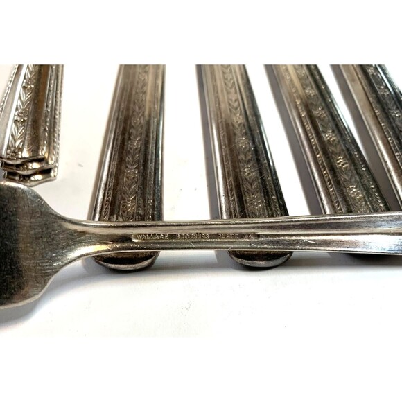 Vintage Set of 11 Pieces Wallace Brothers Roseanne Silver Plate AA Flatware - Picture 4 of 5